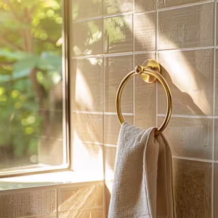 Unlacquered Brass Towel Holder Ring