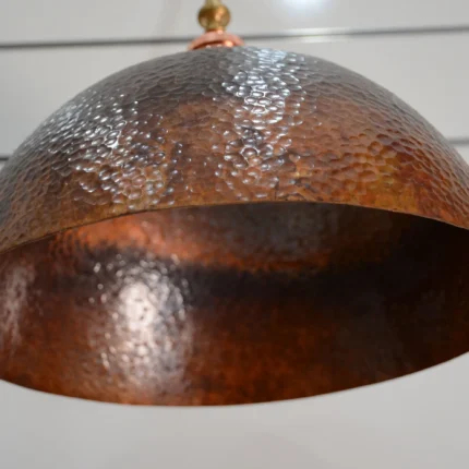 unlacquered copper pendant light
